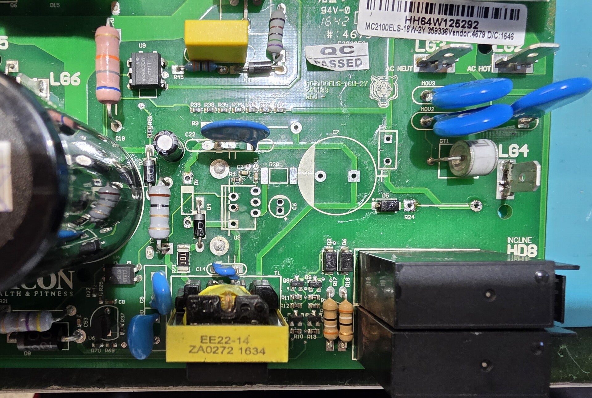 Controlador de motor ICON MC2100ELS-18W-2Y después de la reparación